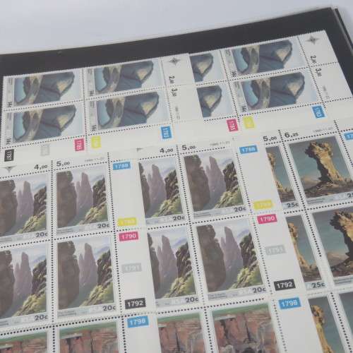 Loose leaf stamp file with over 320 South Africa control block or strips