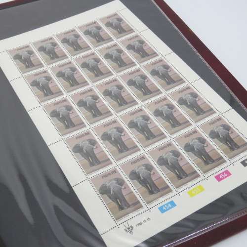South West Africa 1980 and later definitive issue - Animals - Lot of over 50 full sheets - Mint