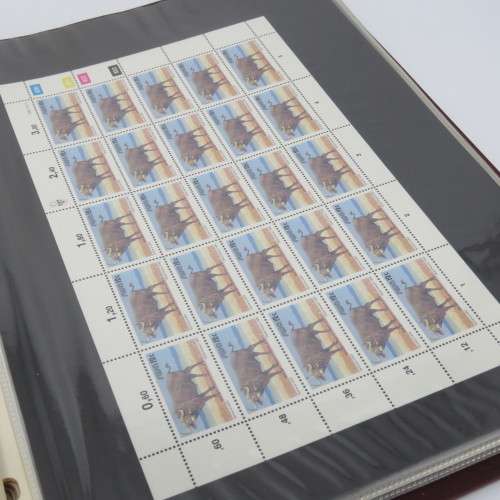South West Africa 1980 and later definitive issue - Animals - Lot of over 50 full sheets - Mint