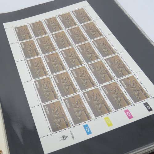 South West Africa 1980 and later definitive issue - Animals - Lot of over 50 full sheets - Mint