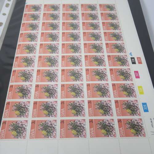 South West Africa - Lot of over 100 full sheets plus a few partial sheets