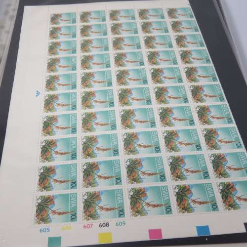 South West Africa - Lot of over 100 full sheets plus a few partial sheets
