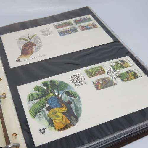 Lot of 45 Venda First day covers, sheets and other postal items in loose leaf album