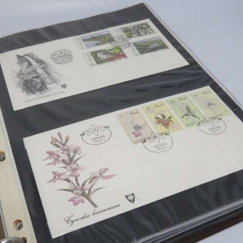 Lot of 45 Venda First day covers, sheets and other postal items in loose leaf album