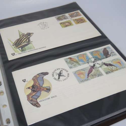Lot of 45 Venda First day covers, sheets and other postal items in loose leaf album