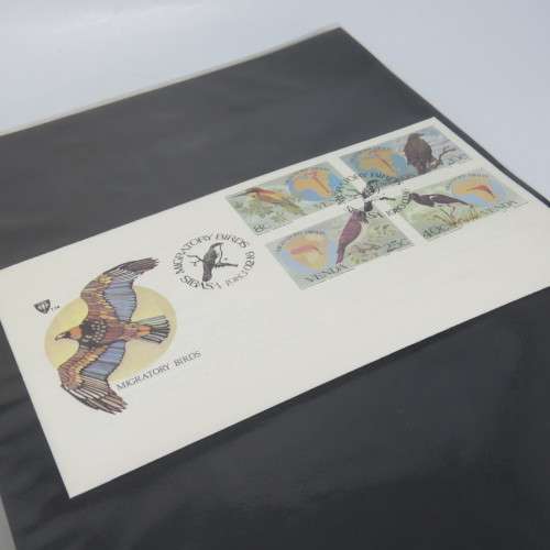 Lot of 36 Venda and Ciskei First day covers and other postal items in loose leaf album