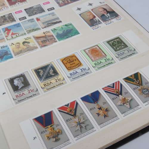 16 Page stamp album with South Africa mint stamps - Over 375 stamps - Some decent high value stamps