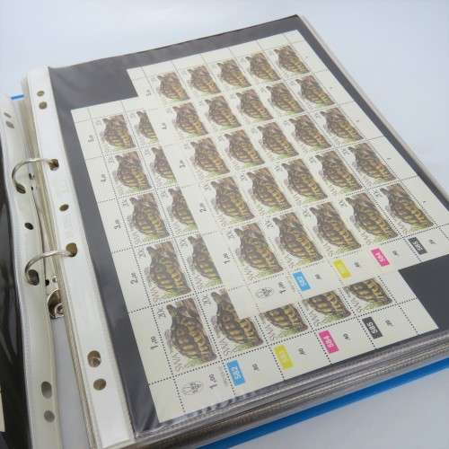 Loose leaf album with more than 120 South West Africa full sheets of stamps