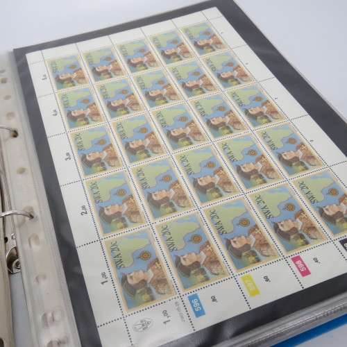 Loose leaf album with more than 120 South West Africa full sheets of stamps