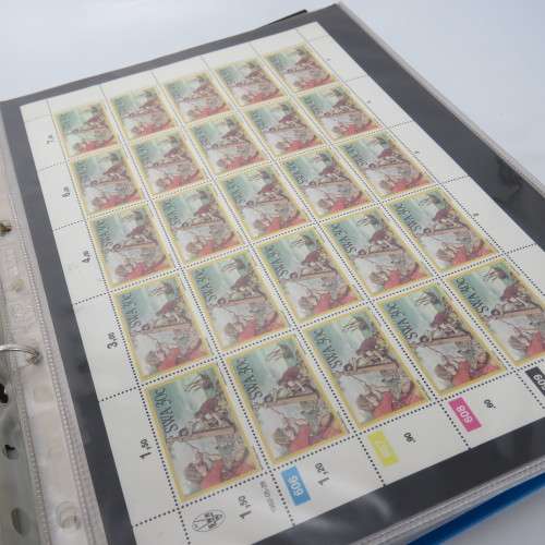 Loose leaf album with more than 120 South West Africa full sheets of stamps