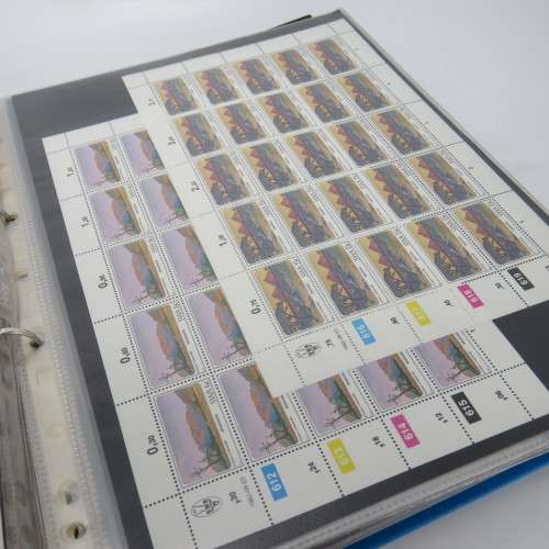 Loose leaf album with more than 120 South West Africa full sheets of stamps