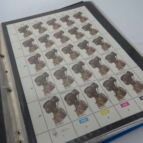 Loose leaf album with more than 120 South West Africa full sheets of stamps