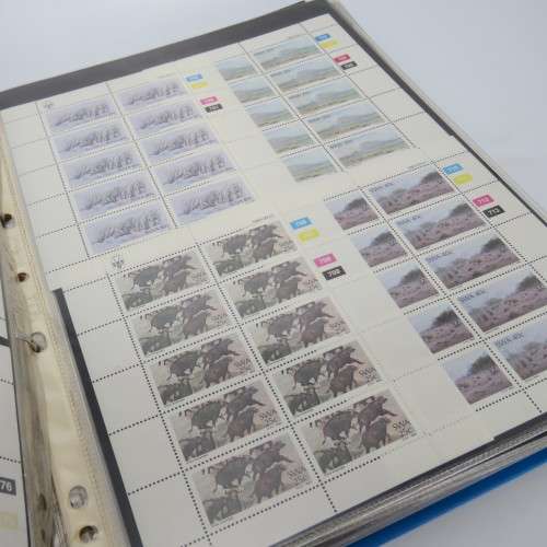 Loose leaf album with more than 120 South West Africa full sheets of stamps