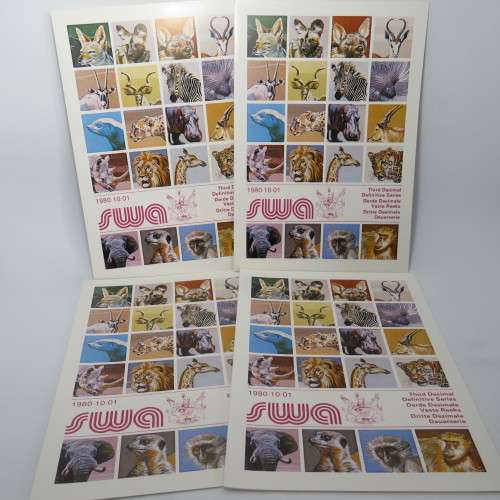 South West Africa - 3rd decimal definitive series - Lot of 10 empty unused covers - Rarely seen