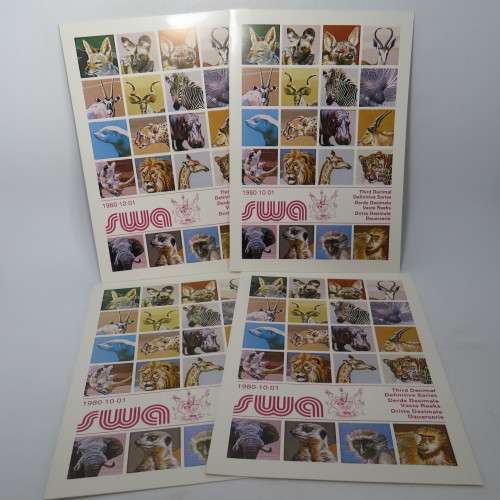 South West Africa - 3rd decimal definitive series - Lot of 10 empty unused covers - Rarely seen