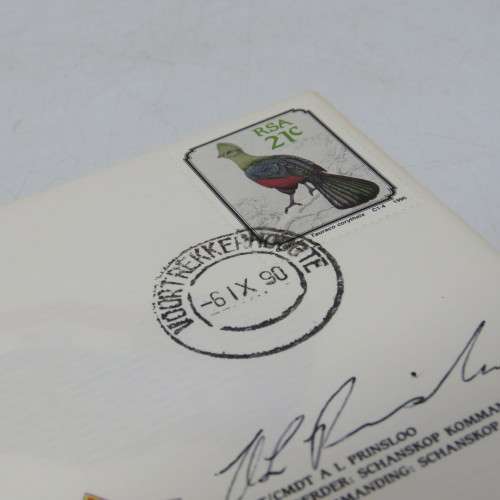 First day cover - 21 Years Schanskop Commando 1969-1990 - Sigend by Kmdt AL Prinsloo