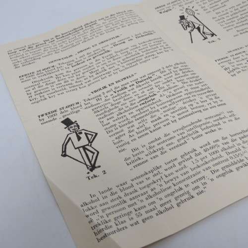 Anti Alkohol Pamflet - Deur die SA Matigheidsbond - Ongeveer 1960