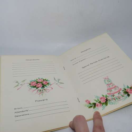 a Wedding keepsake for the Bride and Groom booklet