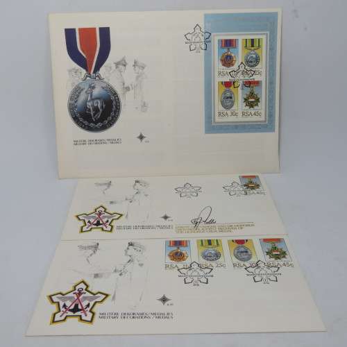 Set of 3 First day covers with SA Medals - Including one for AP Moller