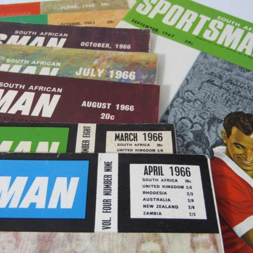 The South African Sportsman magazine 10 issues - April 1965 to June 1968 - Scarce - sold as a lot