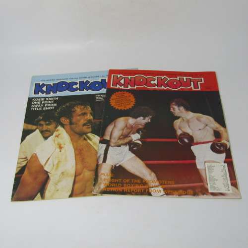 Knockout Magazine Boxing South Africa 1976 - Lot of 9 magazines