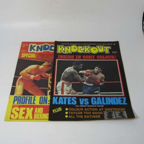 Knockout Magazine Boxing South Africa 1976 - Lot of 9 magazines