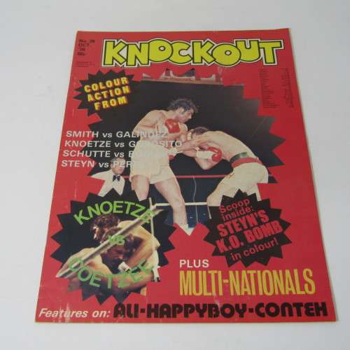 Knockout Magazine Boxing South Africa 1976 - Lot of 9 magazines