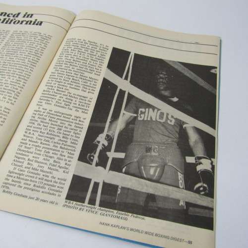 Boxing Digest - 9 copies from 1980/81 Roberto Duran,  Sugar Ray Leonard,  Weaver vs Coetzee etc