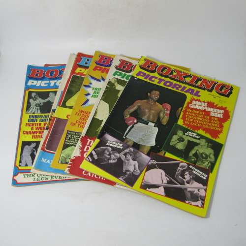 Boxing Pictorial Magazine - Lot of 7 magazines in the 1976/77 period