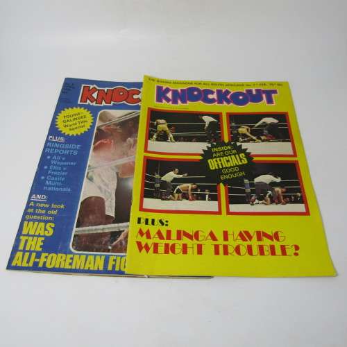 Knockout Magazine Boxing South Africa 1975 - Lot of 10 magazines
