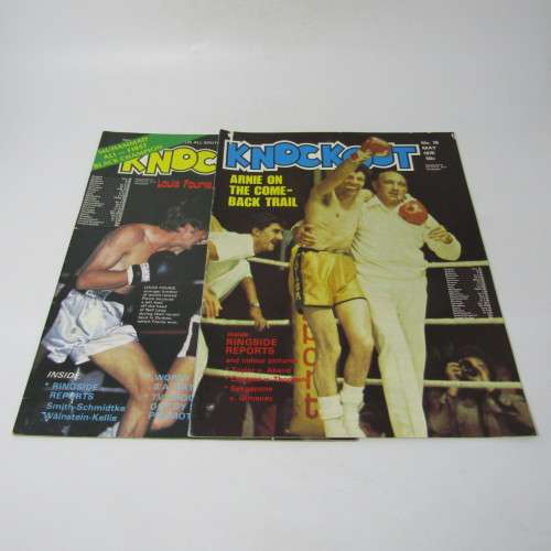 Knockout Magazine Boxing South Africa 1975 - Lot of 10 magazines