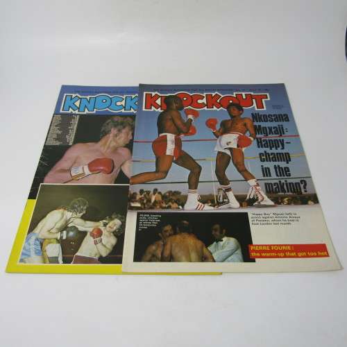 Knockout Magazine Boxing South Africa 1975 - Lot of 10 magazines