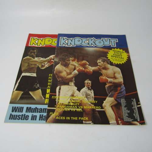 Knockout Magazine Boxing South Africa 1975 - Lot of 10 magazines