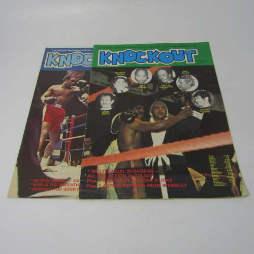 Knockout Magazine Boxing South Africa 1975 - Lot of 10 magazines