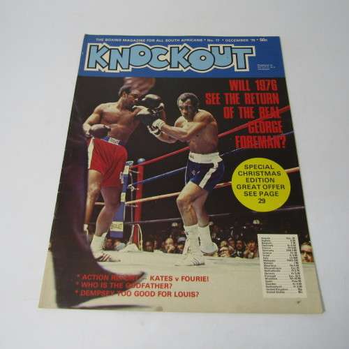 Knockout Magazine Boxing South Africa 1975 - Lot of 10 magazines
