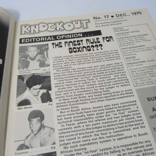 Knockout Magazine Boxing South Africa 1975 - Lot of 10 magazines