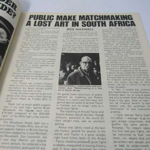 Knockout Magazine Boxing South Africa 1975 - Lot of 10 magazines