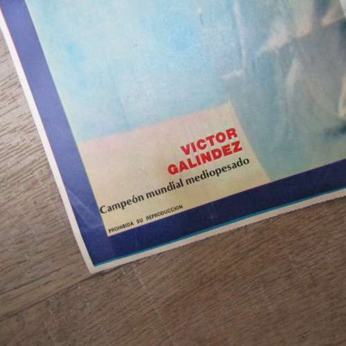 Book on Argentina boxing heroes - Galindez, Monzon, Castellini, Los Tres Reyes - plus large poster