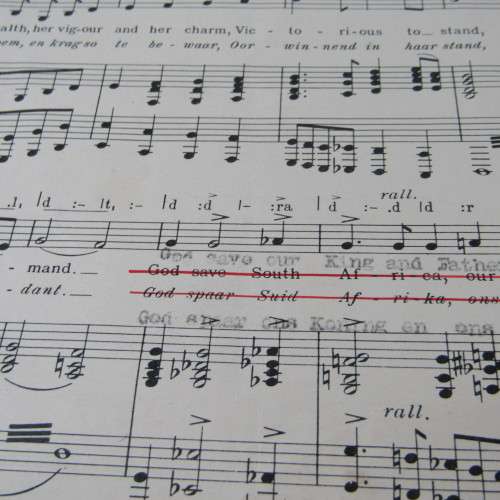 Sheet Music of 1936South Africa National Anthem - God save South Africa - 2nd edition revised with