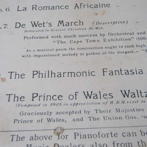 Sheet Music of 1936South Africa National Anthem - God save South Africa - 2nd edition revised with