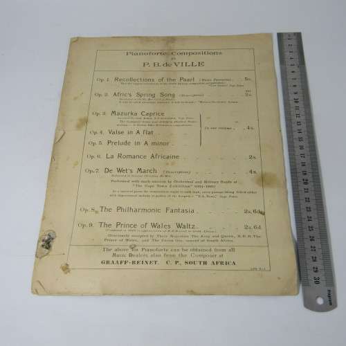Sheet Music of 1936South Africa National Anthem - God save South Africa - 2nd edition revised with