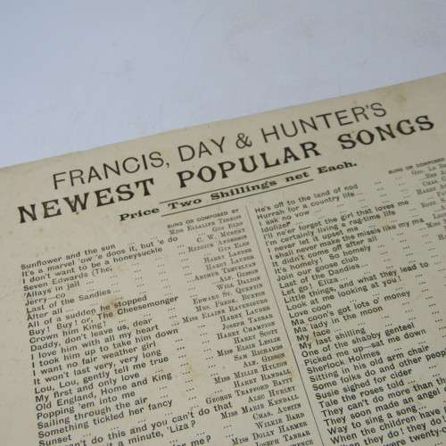 Sheet Music - Antique - The Cake Walk by Leslie Stuart - Signed Copy - 1898
