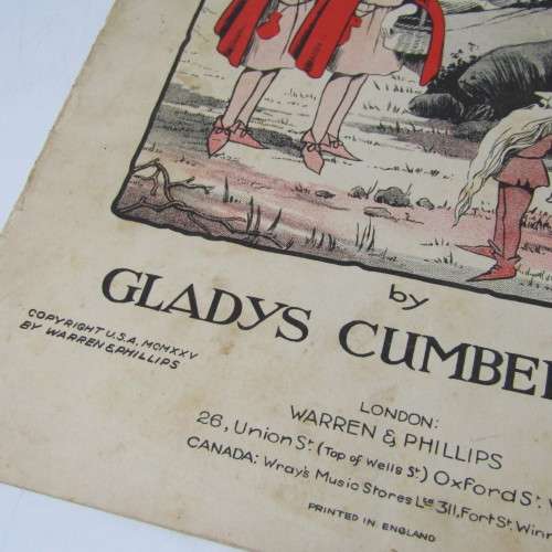 Antique Sheet music - Fairy Tales told in music- No.6 Snow White by Gladys Cumberland