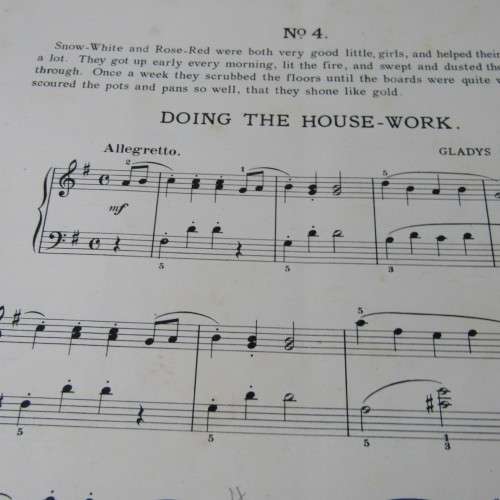 Antique Sheet music - Fairy Tales told in music- No.6 Snow White by Gladys Cumberland