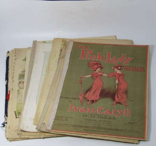 Lot of 12 antique Sheet Music pieces - all older than 100 years