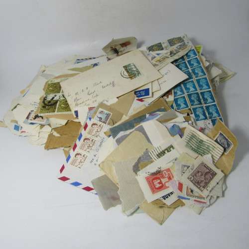 Over Half a Kilo stamps on covers - Many hundreds - unchecked