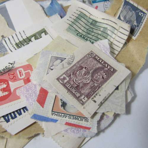 Over Half a Kilo stamps on covers - Many hundreds - unchecked