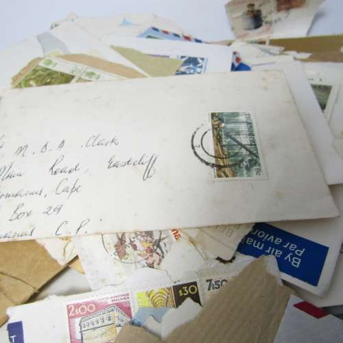Over Half a Kilo stamps on covers - Many hundreds - unchecked