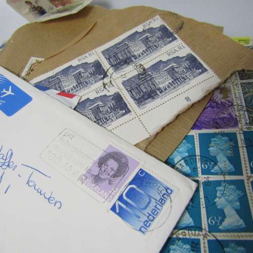Over Half a Kilo stamps on covers - Many hundreds - unchecked