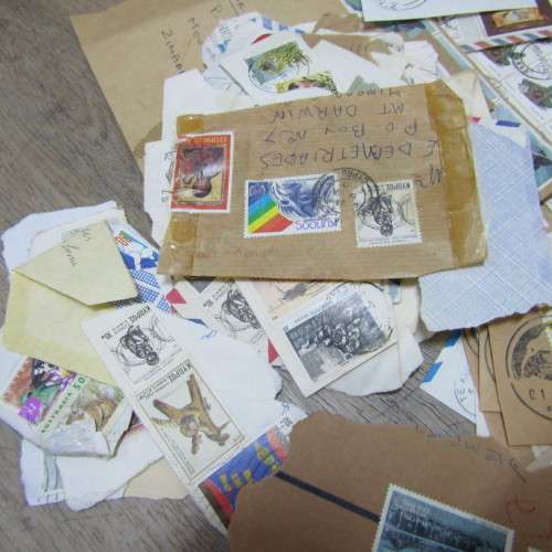 Over Half a Kilo stamps on covers - Many hundreds - unchecked